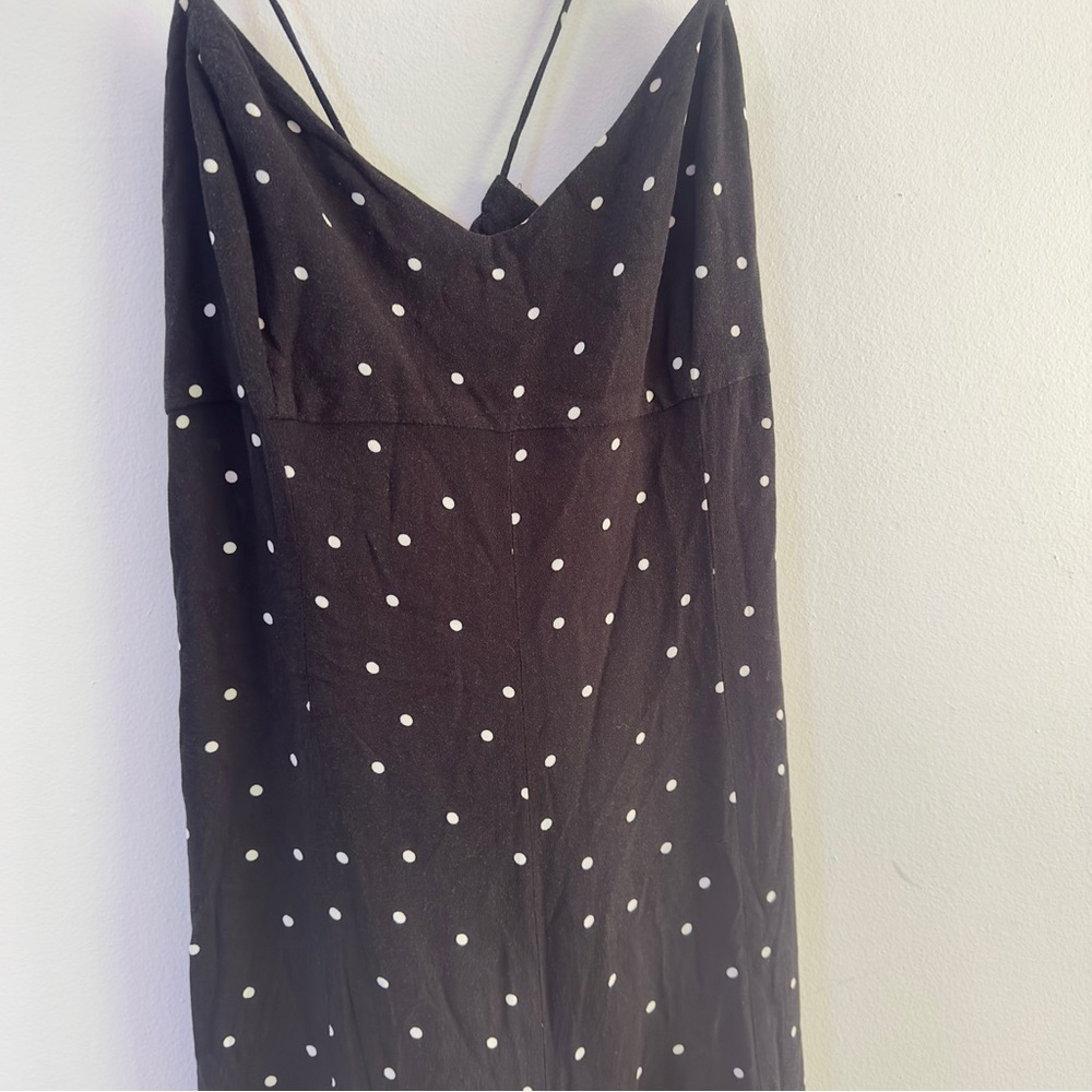 Free People Polka Dot Wide Leg Jumpsuit Sz L - Picture 7 of 8